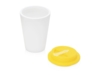 Пластиковый стакан с двойными стенками Take away (белый/желтый)  (Изображение 2)