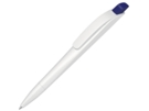 Ручка шариковая пластиковая Stream (белый/темно-синий) 
