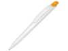 Ручка шариковая пластиковая Stream (оранжевый/белый)  (Изображение 1)