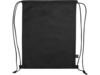 Рюкзак-мешок Reviver из нетканого переработанного материала RPET (черный)  (Изображение 4)