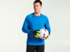 Футболка с длинным рукавом Porto мужская (черный/синий) XL (Изображение 5)