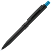 Ручка шариковая Chromatic, черная с голубым (Изображение 1)