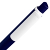 Ручка шариковая Pigra P02 Mat, темно-синяя с белым (Изображение 4)