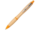 Ручка шариковая Nash из бамбука (оранжевый/натуральный) 