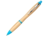Ручка шариковая Nash из бамбука (голубой/натуральный)  (Изображение 1)