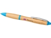 Ручка шариковая Nash из бамбука (голубой/натуральный)  (Изображение 4)
