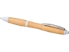 Ручка шариковая Nash из бамбука (белый/натуральный)  (Изображение 3)