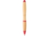 Ручка шариковая Nash из бамбука (красный/натуральный)  (Изображение 2)