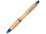 Ручка шариковая Nash из бамбука (ярко-синий/натуральный) 