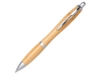 Ручка шариковая Nash из бамбука (серебристый/натуральный)  (Изображение 1)