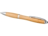 Ручка шариковая Nash из бамбука (серебристый/натуральный)  (Изображение 3)