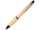 Ручка шариковая Nash из бамбука (черный/натуральный) 