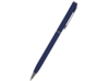 Ручка металлическая шариковая Palermo, софт-тач (серебристый/темно-синий)  (Изображение 1)