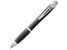 Ручка пластиковая шариковая Nash (черный/зеленый) 