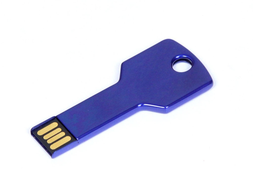 USB 2.0- флешка на 8 Гб в виде ключа (синий) 8Gb (Изображение 1)