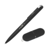 Набор ручка + флеш-карта 16 Гб в футляре, покрытие soft grip (черный) (Изображение 2)