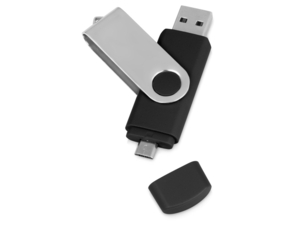 USB/micro USB-флешка на 16 Гб Квебек OTG (черный) 16Gb