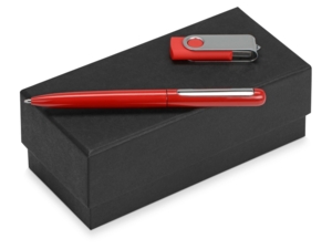 Подарочный набор Skate Mirror с ручкой и флешкой (красный) 8Gb