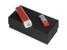 Подарочный набор Flashbank с флешкой и зарядным устройством (красный) 8Gb