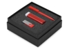 Подарочный набор On-the-go с флешкой, ручкой и зарядным устройством (красный) 8Gb (Изображение 2)
