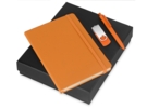 Подарочный набор Vision Pro Plus soft-touch с флешкой, ручкой и блокнотом А5 (оранжевый/оранжевый) 8Gb