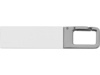 USB-флешка на 16 Гб Hook с карабином (серебристый/белый) 16Gb (Изображение 2)
