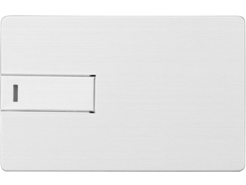 USB-флешка на 64 Гб Card Metal в виде металлической карты (серебристый) 64Gb (Изображение 3)