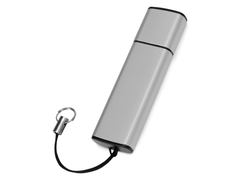 USB-флешка на 16 Гб Borgir с колпачком (стальной) 16Gb (Изображение 1)