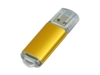 USB 2.0- флешка на 16 Гб с прозрачным колпачком (золотистый) 16Gb (Изображение 1)