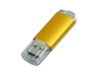 USB 2.0- флешка на 16 Гб с прозрачным колпачком (золотистый) 16Gb (Изображение 3)