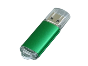 USB 2.0- флешка на 16 Гб с прозрачным колпачком (зеленый) 16Gb