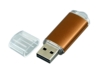USB 2.0- флешка на 16 Гб с прозрачным колпачком (коричневый) 16Gb (Изображение 2)