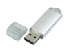 USB 2.0- флешка на 16 Гб с прозрачным колпачком (серебристый) 16Gb (Изображение 2)
