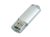 USB 2.0- флешка на 16 Гб с прозрачным колпачком (серебристый) 16Gb (Изображение 3)