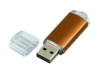 USB 2.0- флешка на 8 Гб с прозрачным колпачком (коричневый) 8Gb (Изображение 2)