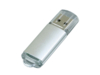 USB 2.0- флешка на 8 Гб с прозрачным колпачком (серебристый) 8Gb (Изображение 1)