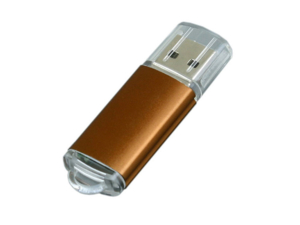USB 2.0- флешка на 4 Гб с прозрачным колпачком (коричневый) 4Gb
