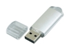 USB 2.0- флешка на 64 Гб с прозрачным колпачком (серебристый) 64Gb (Изображение 2)
