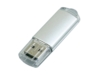 USB 2.0- флешка на 64 Гб с прозрачным колпачком (серебристый) 64Gb (Изображение 3)