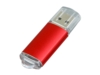 USB 2.0- флешка на 64 Гб с прозрачным колпачком (красный) 64Gb (Изображение 1)