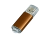 USB 2.0- флешка на 64 Гб с прозрачным колпачком (коричневый) 64Gb (Изображение 1)