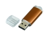 USB 2.0- флешка на 64 Гб с прозрачным колпачком (коричневый) 64Gb (Изображение 2)