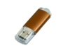 USB 2.0- флешка на 64 Гб с прозрачным колпачком (коричневый) 64Gb (Изображение 3)