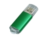 USB 2.0- флешка на 64 Гб с прозрачным колпачком (зеленый) 64Gb (Изображение 1)