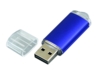 USB 2.0- флешка на 64 Гб с прозрачным колпачком (синий) 64Gb (Изображение 2)