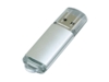 USB 2.0- флешка на 32 Гб с прозрачным колпачком (серебристый) 32Gb (Изображение 1)