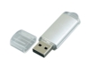 USB 2.0- флешка на 32 Гб с прозрачным колпачком (серебристый) 32Gb (Изображение 2)