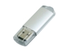 USB 2.0- флешка на 32 Гб с прозрачным колпачком (серебристый) 32Gb (Изображение 3)