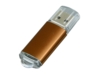 USB 2.0- флешка на 32 Гб с прозрачным колпачком (коричневый) 32Gb (Изображение 1)