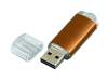 USB 2.0- флешка на 32 Гб с прозрачным колпачком (коричневый) 32Gb (Изображение 2)